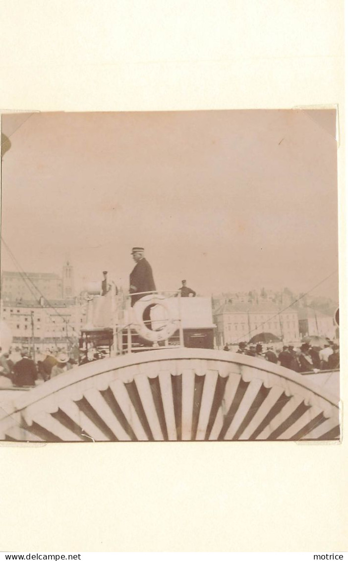 STEAMER - Bateau D'excursion, Calais Boulogne Sur Mer ?(photo Années 1900, Format 8,4cm X 8,5cm) - Boats