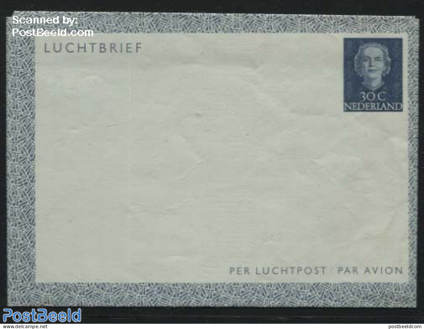 Netherlands 1949 Aerogramme 30c Blue, Unused Postal Stationary - Covers & Documents