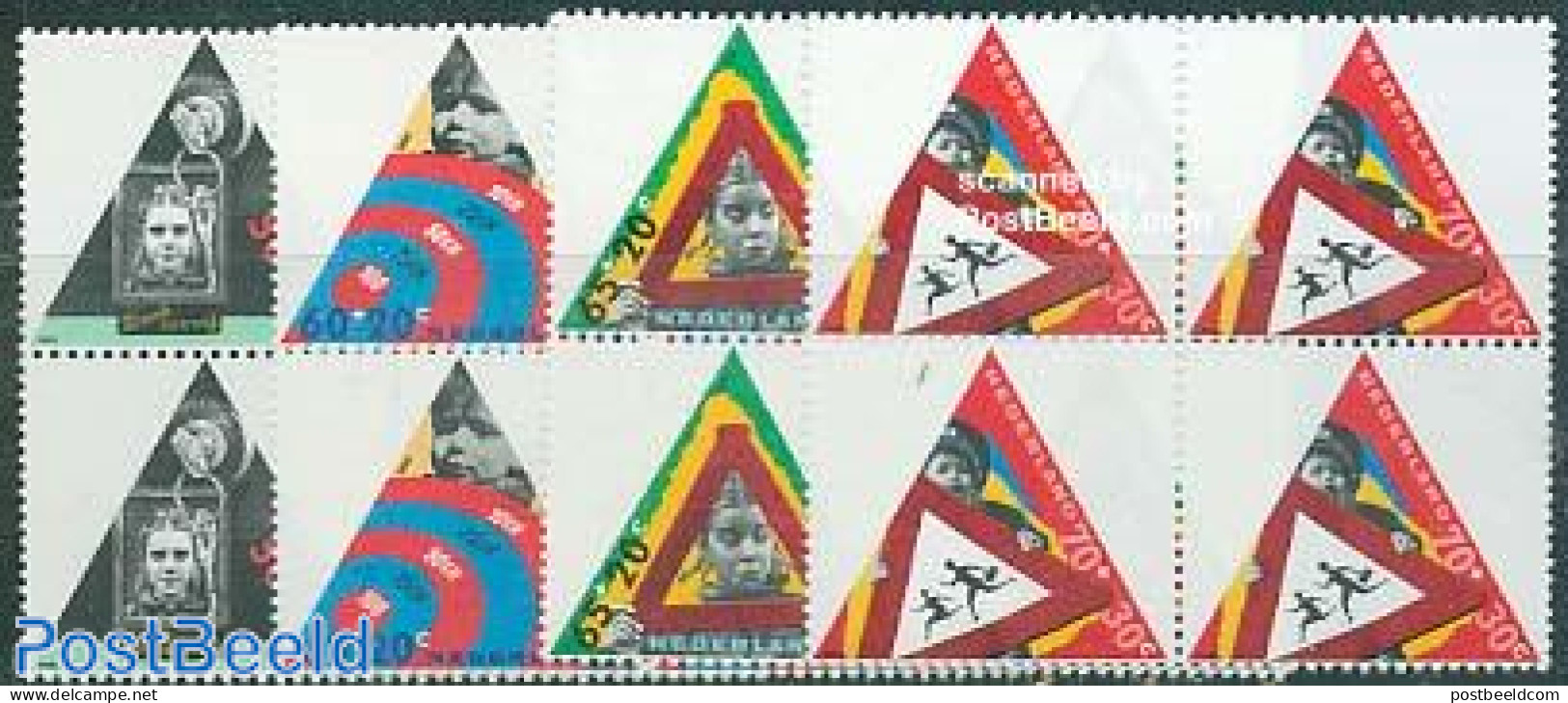 Netherlands 1985 Child Welfare 4v Blocks Of 4 [+], Mint NH, Transport - Traffic Safety - Unused Stamps