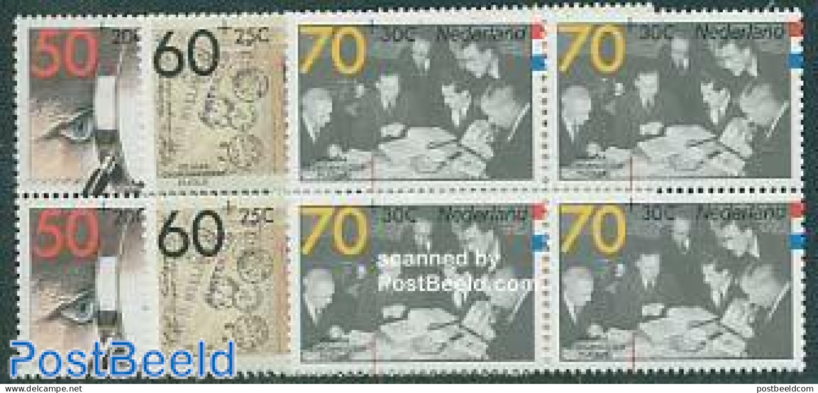 Netherlands 1984 Filacento 3v Blocks Of 4 [+], Mint NH, Philately - Stamps On Stamps - Nuovi