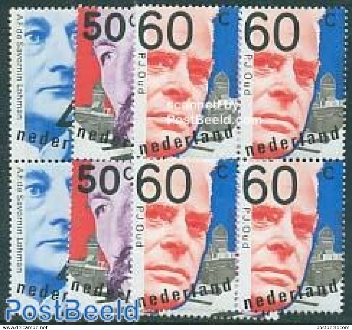 Netherlands 1980 Politicians 3v Blocks Of 4 [+], Mint NH, History - Politicians - Unused Stamps