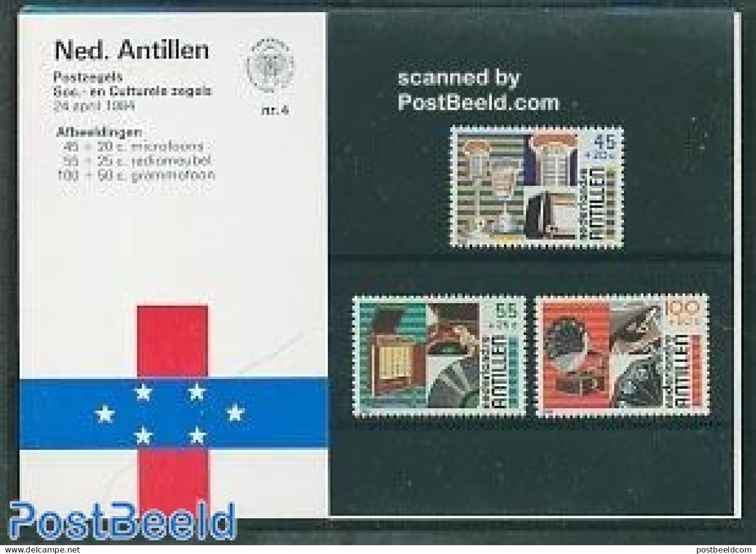 Netherlands Antilles 1984 Culture Presentation Pack, Mint NH, Performance Art - Music - Radio And Television - Music