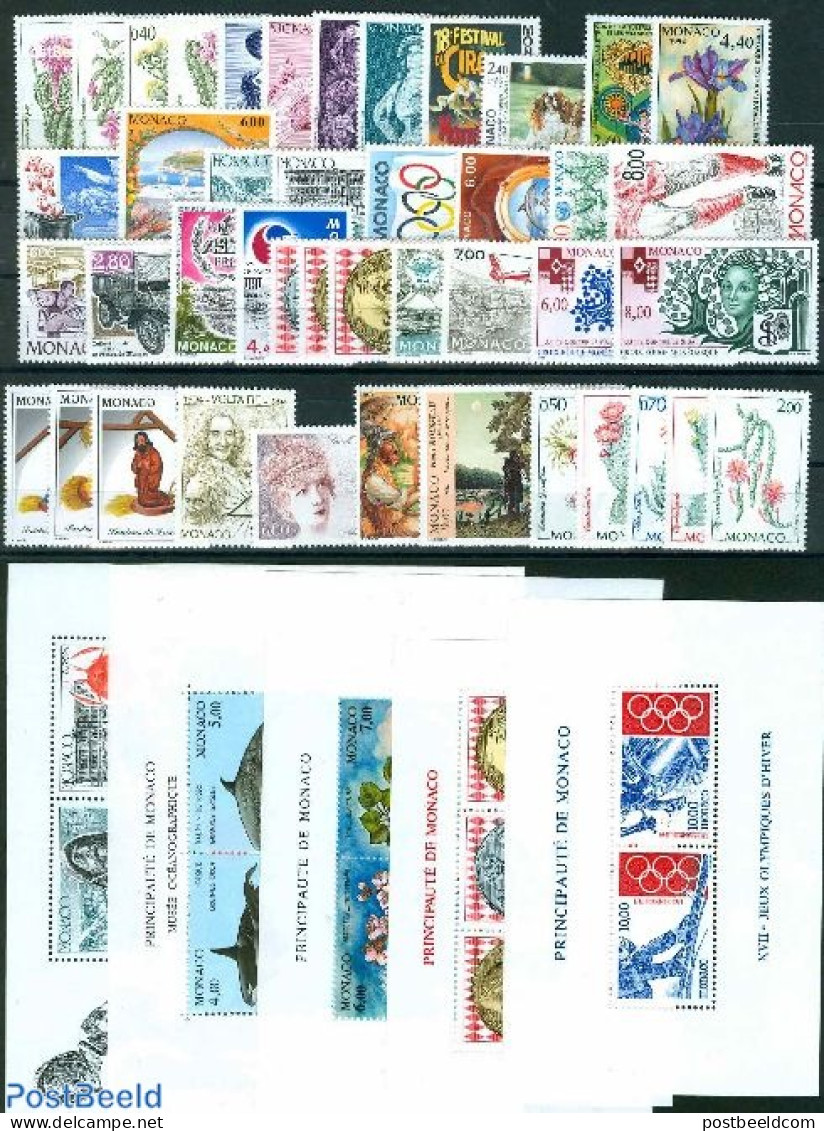 Monaco 1994 Yearset 1994, Complete, 43v + 5s/s, Mint NH, Various - Yearsets (by Country) - Ongebruikt