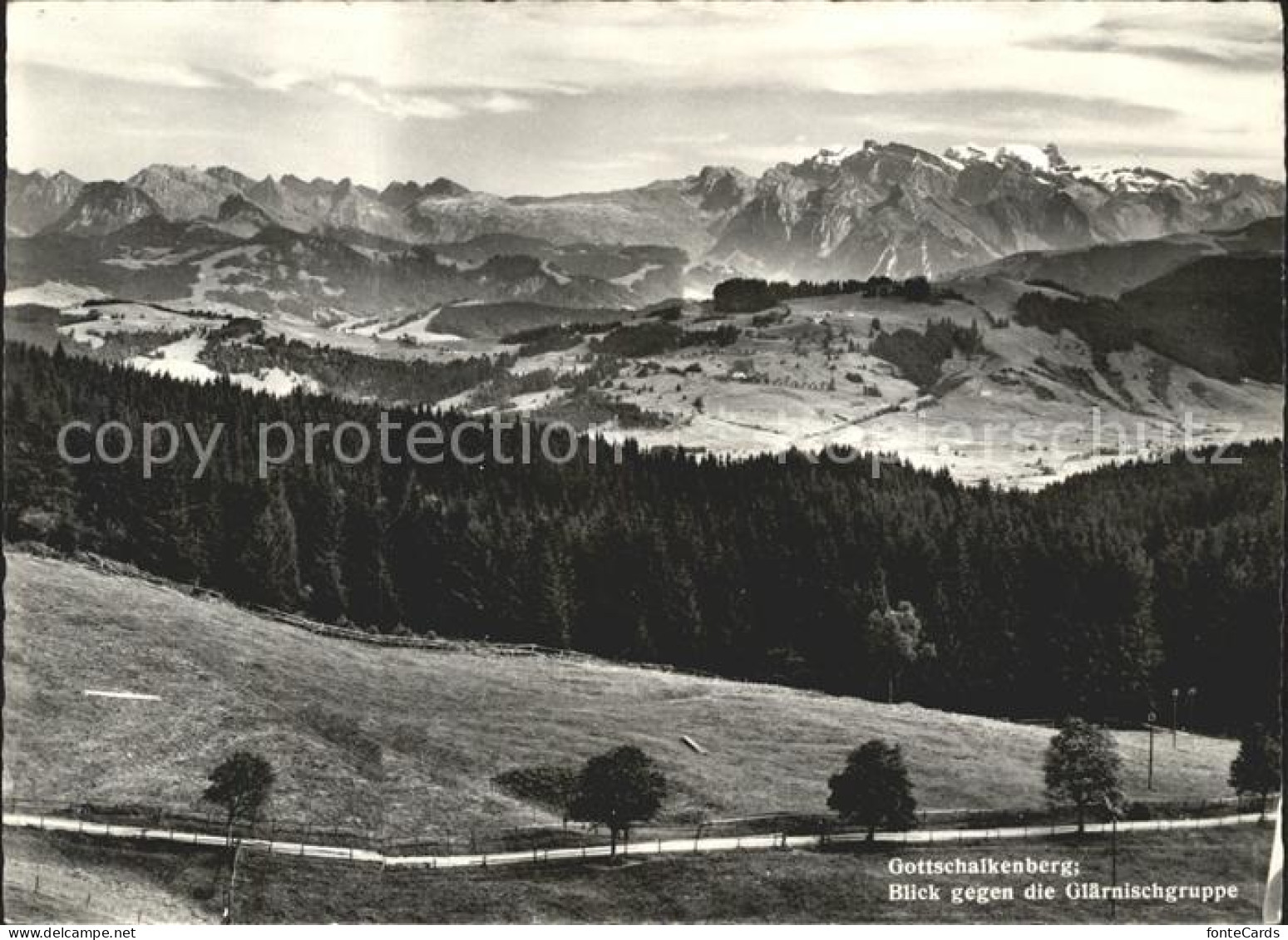 11631635 Oberaegeri Gottschalkenberg Panorama Blick Gegen Glaernischgruppe Obera - Altri & Non Classificati