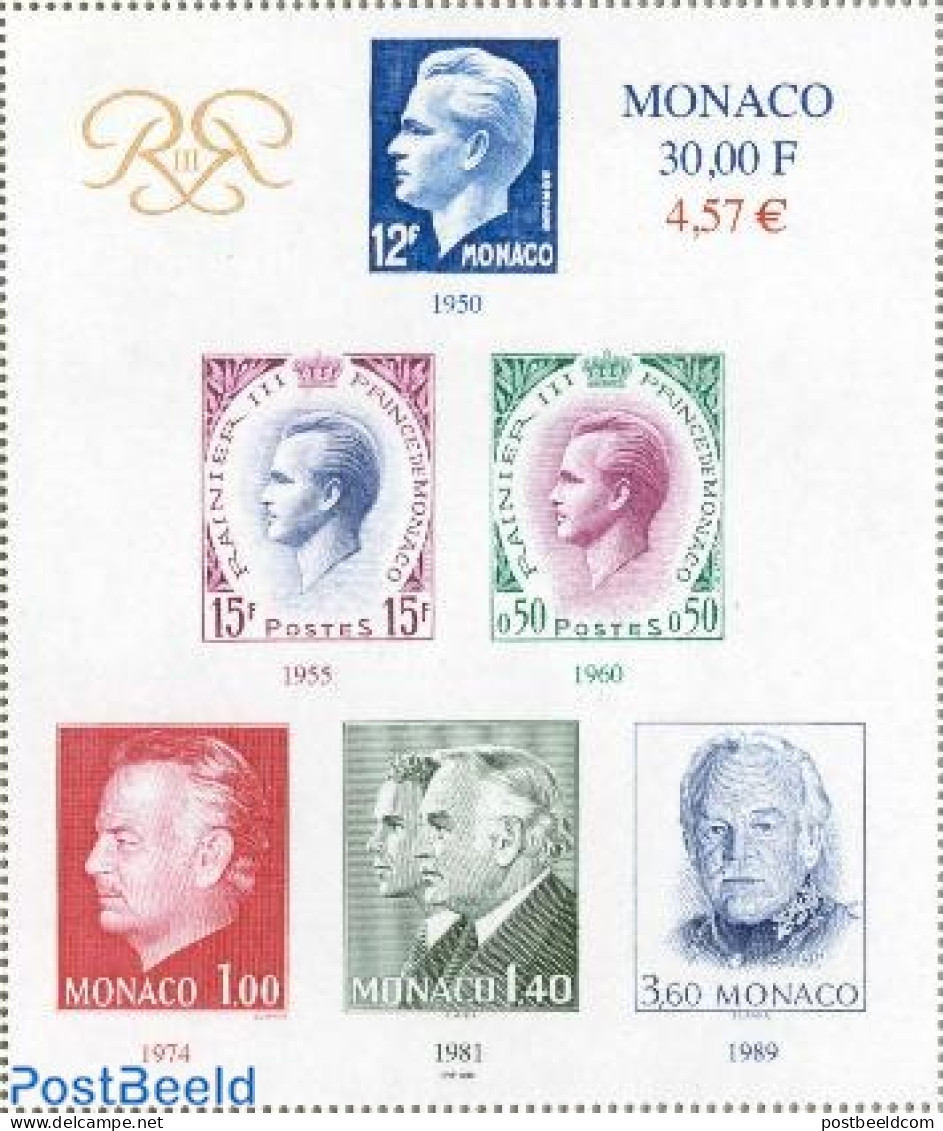 Monaco 1999 Silver Jubilee 1v (from S/s), Mint NH, Stamps On Stamps - Ongebruikt