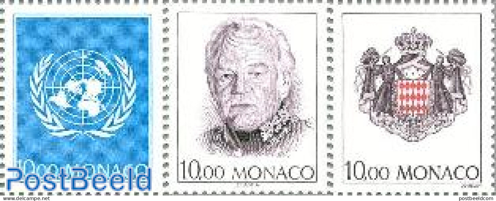 Monaco 1993 UNO MEMBERSHIP 3V, Mint NH, History - United Nations - Ongebruikt