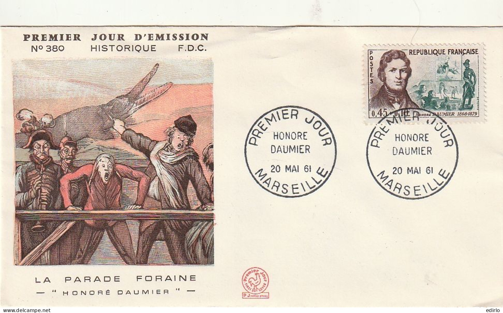 ///   FRANCE ///    PREMIER JOUR ---    PEINTURE  Daumier La Parade Foraine - 1960-1969