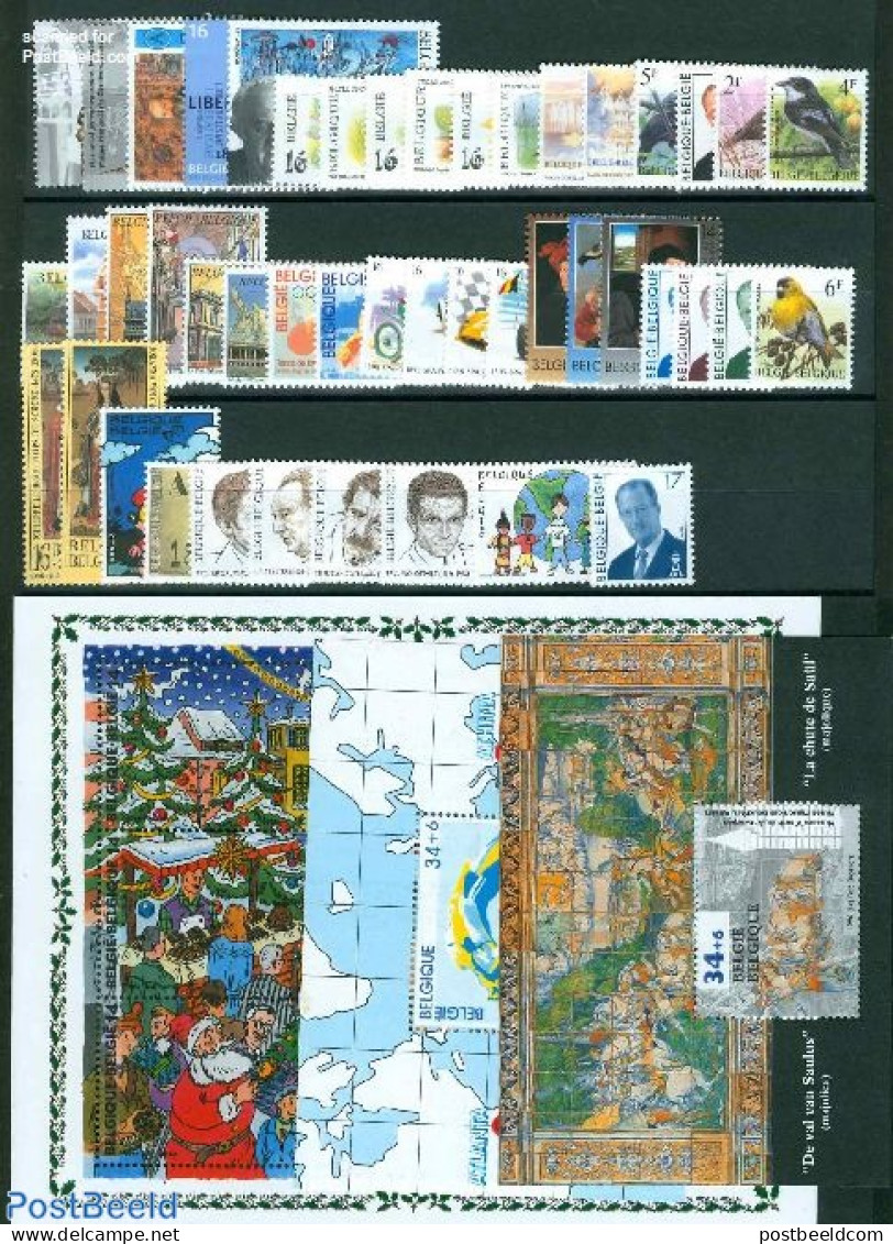 Belgium 1996 Yearset 1996, Complete, 46v + 3 S/s, Mint NH, Various - Yearsets (by Country) - Nuevos