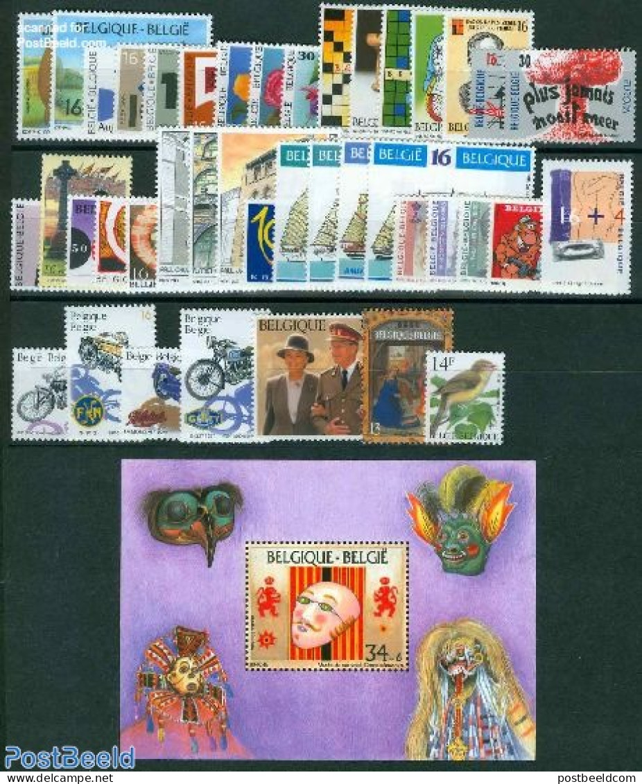 Belgium 1995 Yearset 1995, Complete, 41v + 1 S/s, Mint NH, Various - Yearsets (by Country) - Nuevos