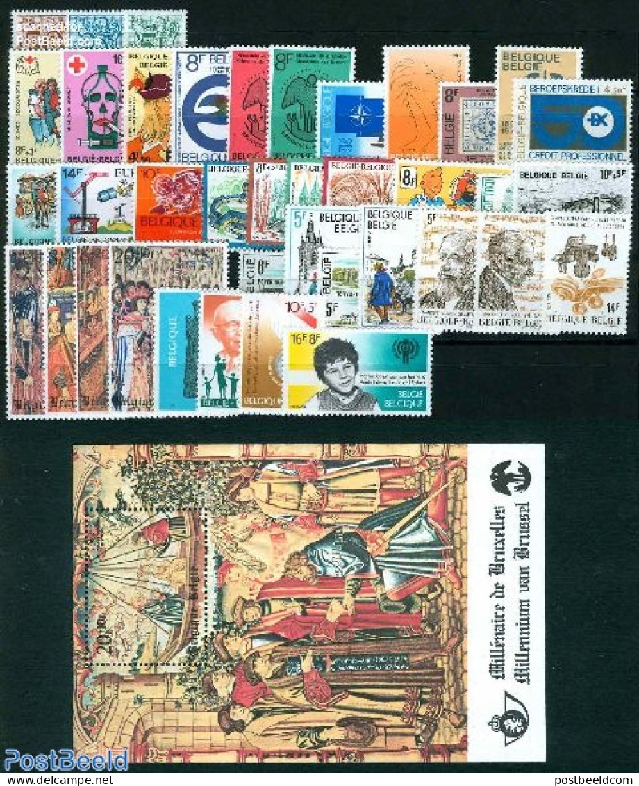 Belgium 1979 Yearset 1979, Complete, 39v + 1 S/s, Mint NH, Various - Yearsets (by Country) - Neufs