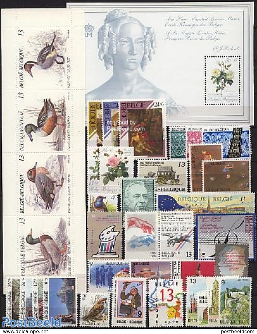 Belgium 1989 Yearset 1989 (31v+1s/s+1bklt), Mint NH, Various - Yearsets (by Country) - Nuovi