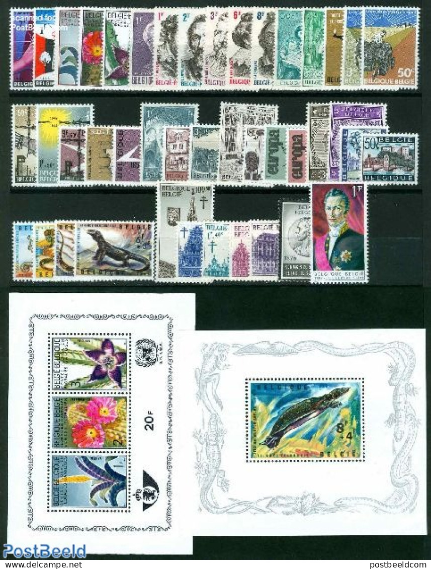Belgium 1965 Yearset 1965, Complete, 42v + 2 S/s, Mint NH, Various - Yearsets (by Country) - Nuevos