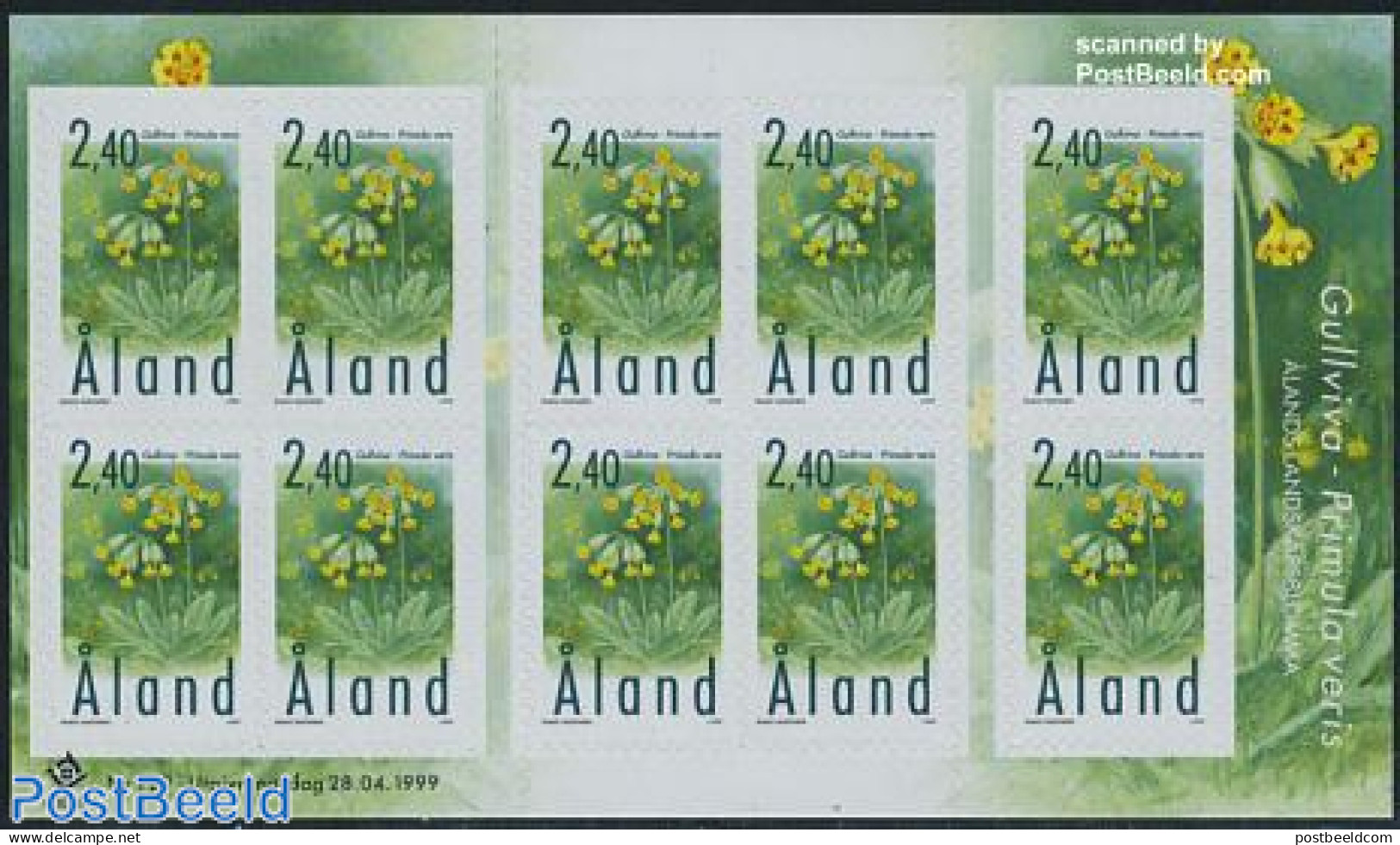 Aland 1999 Flowers M/s, Mint NH, Nature - Flowers & Plants - Ålandinseln