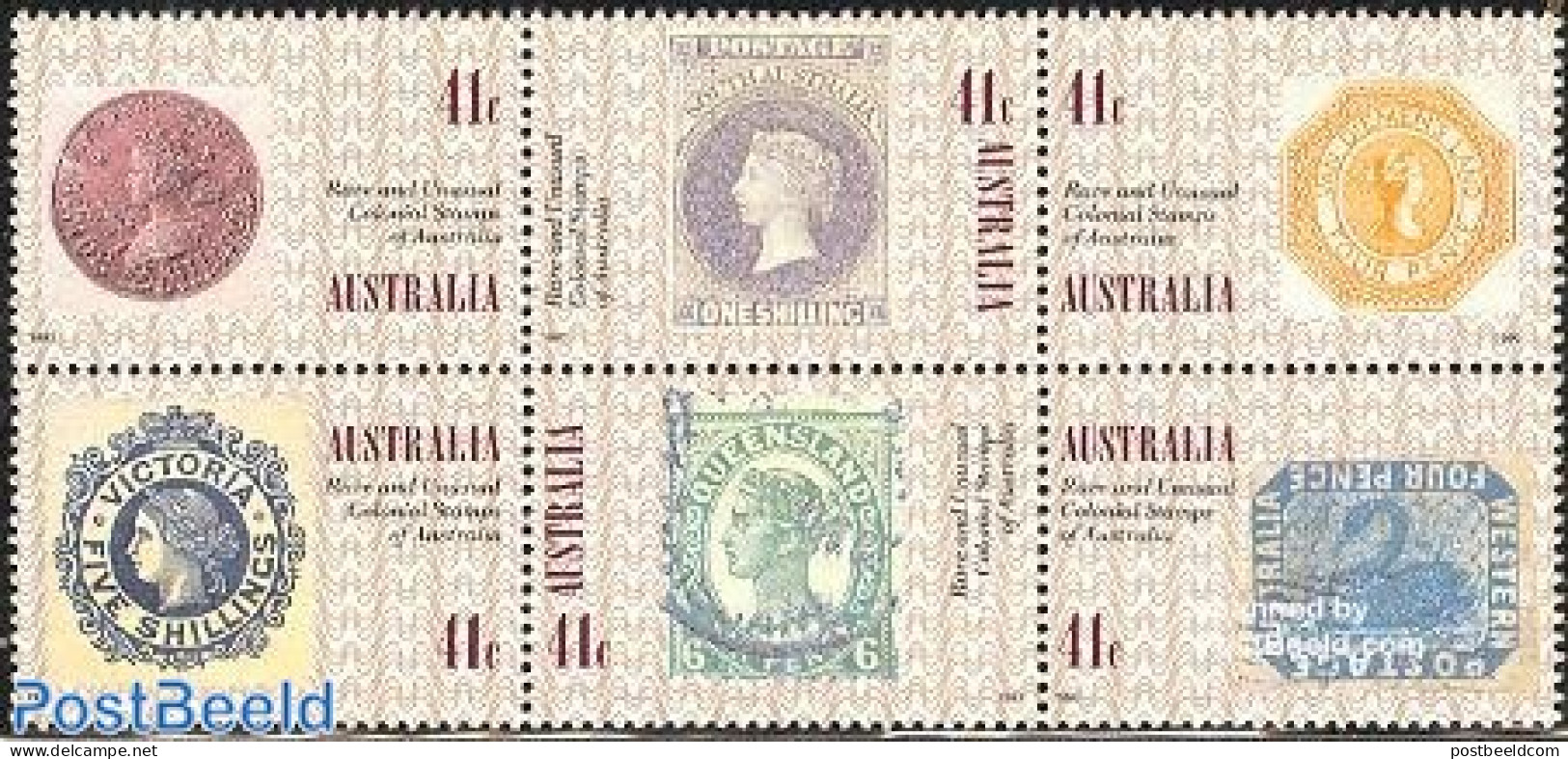 Australia 1990 Penny Black 6v [++], Mint NH, Stamps On Stamps - Ungebraucht