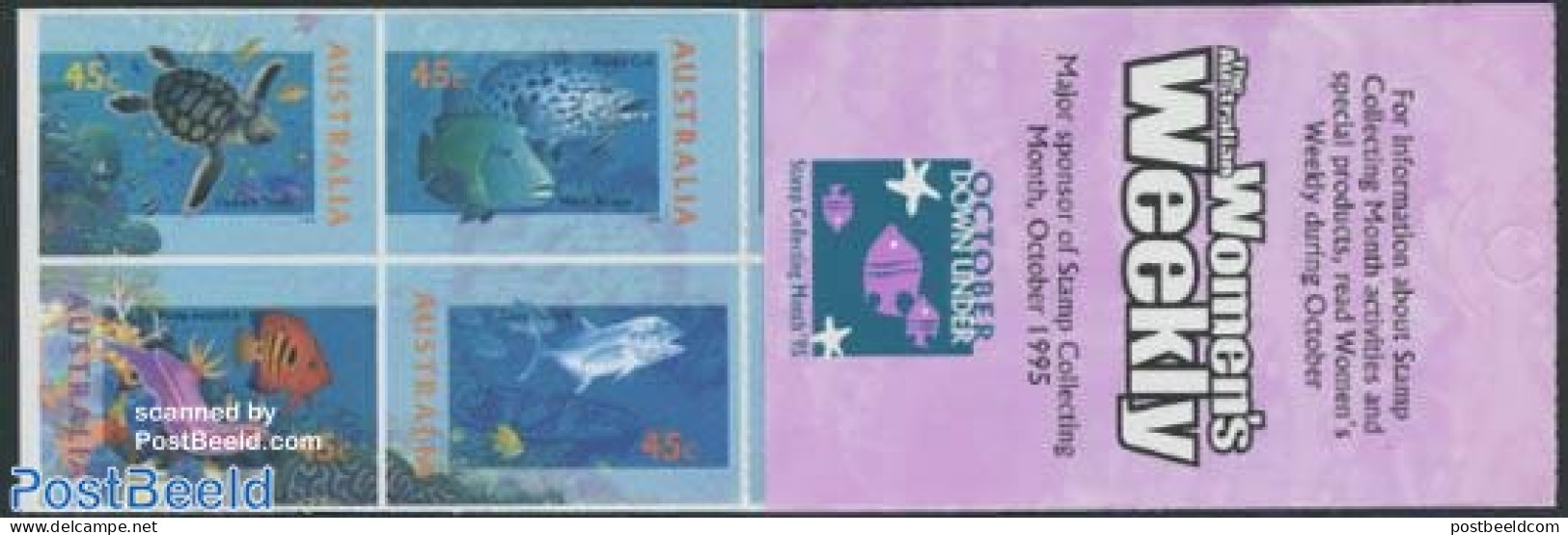 Australia 1995 Underwater World Booklet S-a, Mint NH, Nature - Fish - Stamp Booklets - Nuovi