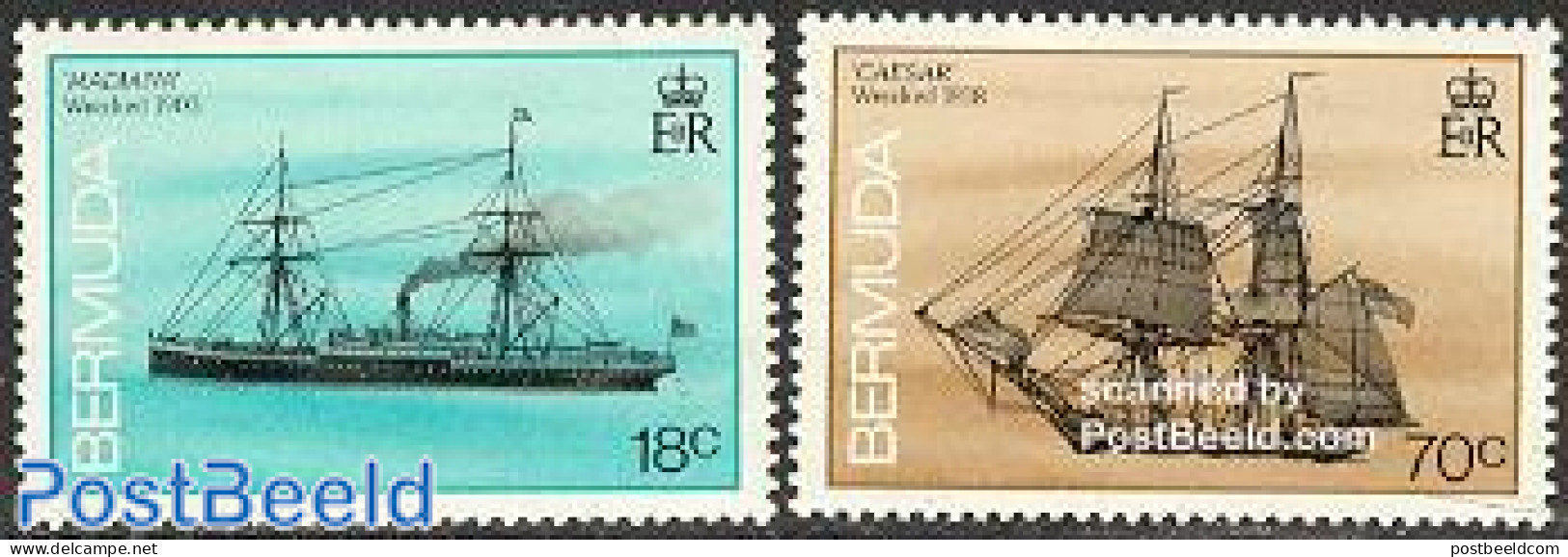 Bermuda 1988 Ship Wrecks 2v, Mint NH, Transport - Ships And Boats - Ships