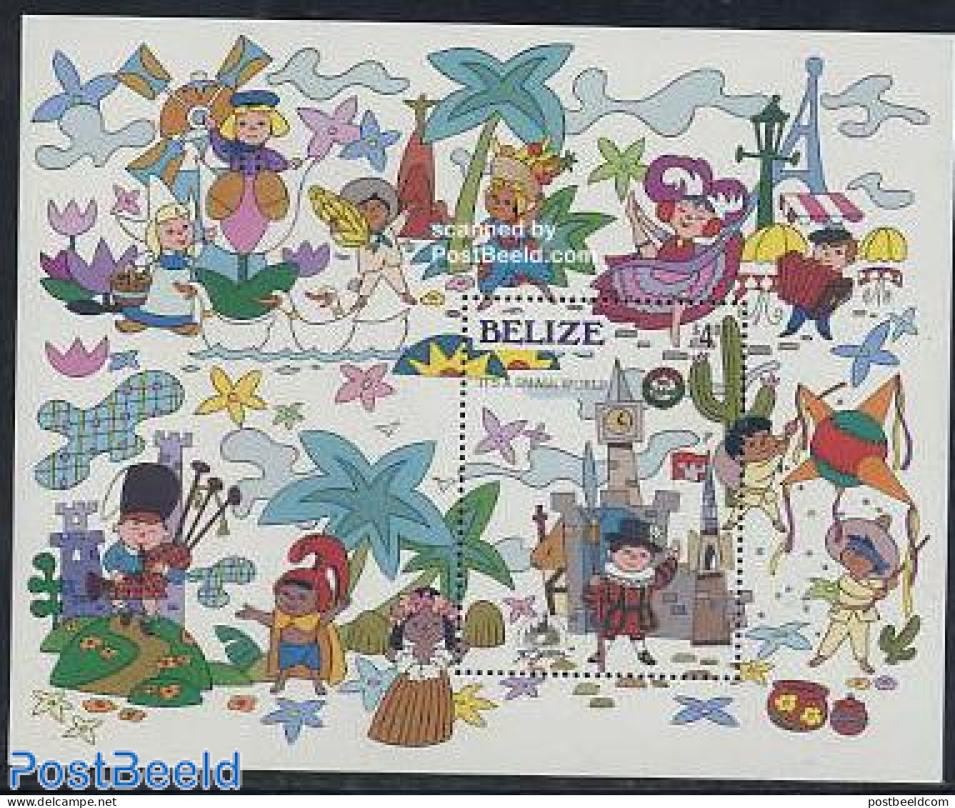 Belize/British Honduras 1985 Christmas/Disneyland S/s, Mint NH, Religion - Christmas - Art - Disney - Noël