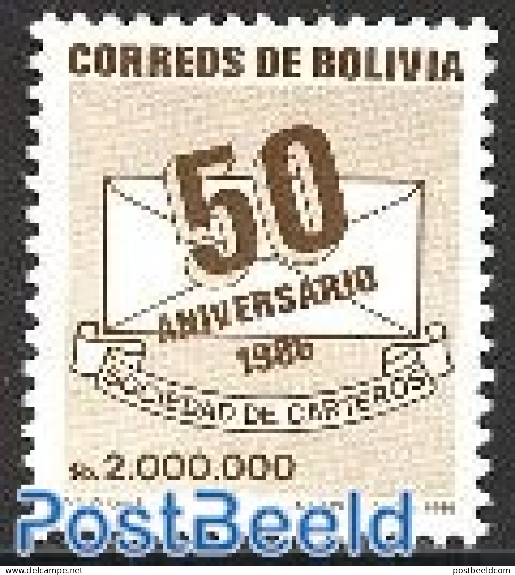 Bolivia 1986 Postmen Association 1v, Mint NH, Post - Post