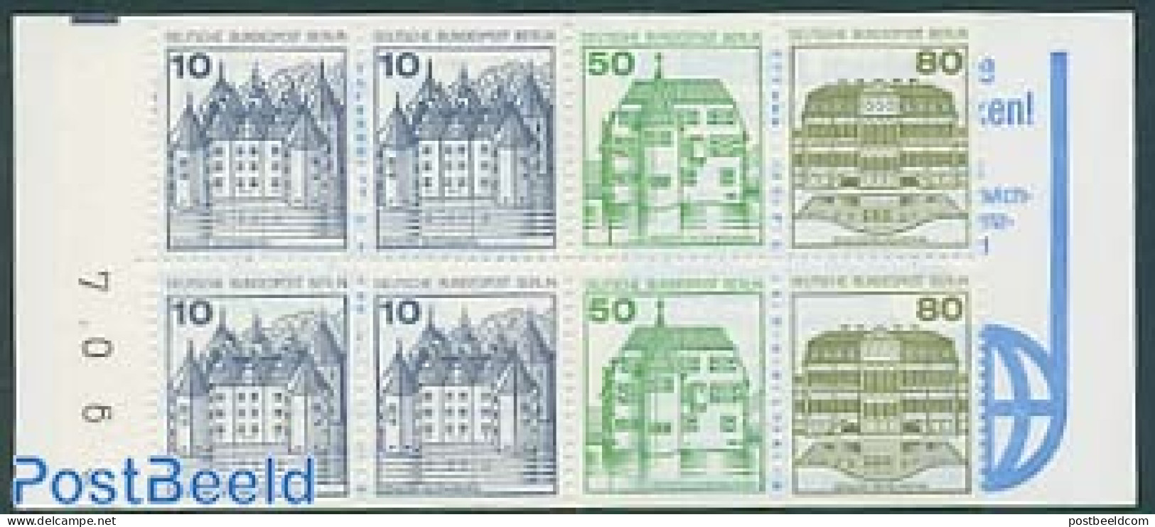 Germany, Berlin 1982 Castles Booklet (Gratis Maximumkarte/Michel), Mint NH, Stamp Booklets - Art - Castles & Fortifica.. - Ungebraucht