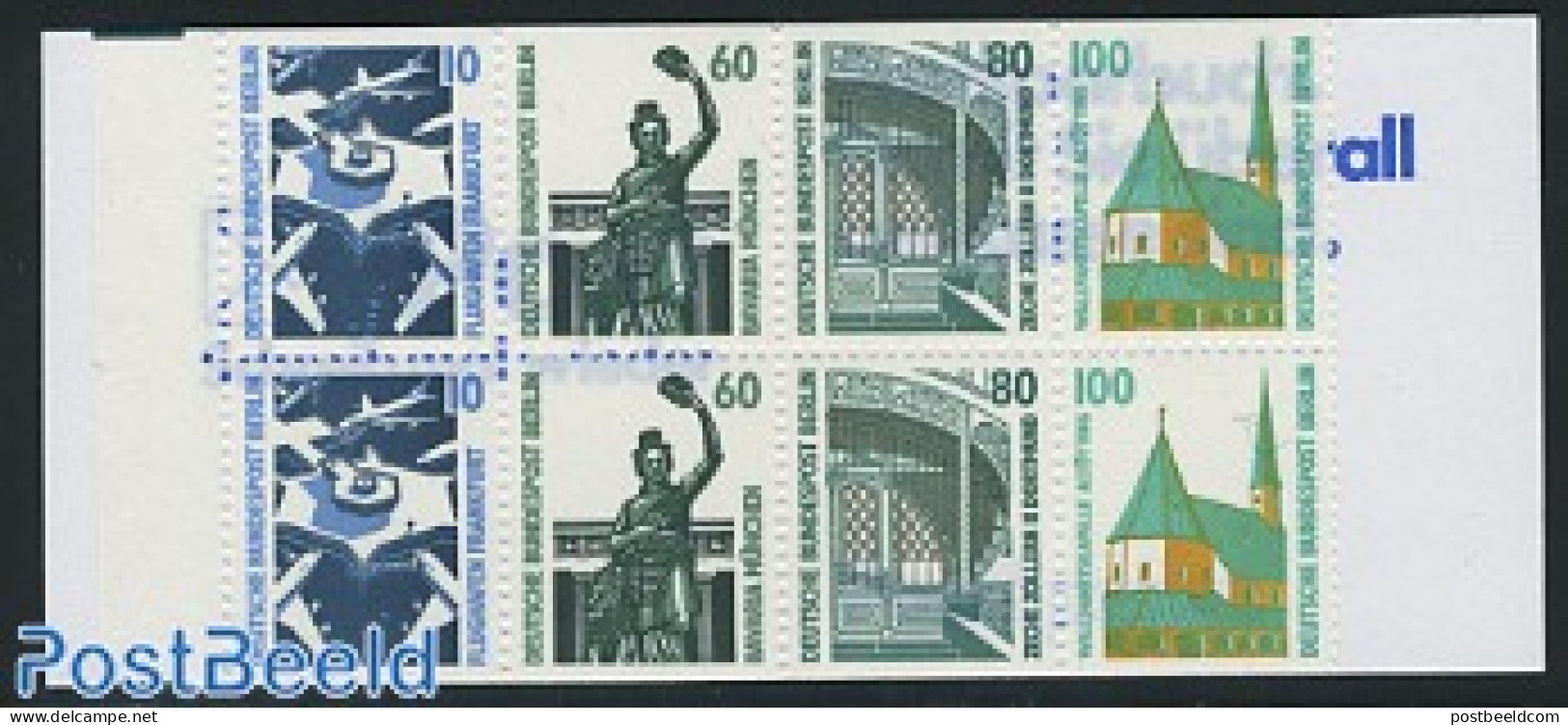 Germany, Berlin 1989 Views Booklet, Mint NH, Religion - Transport - Churches, Temples, Mosques, Synagogues - Stamp Boo.. - Unused Stamps