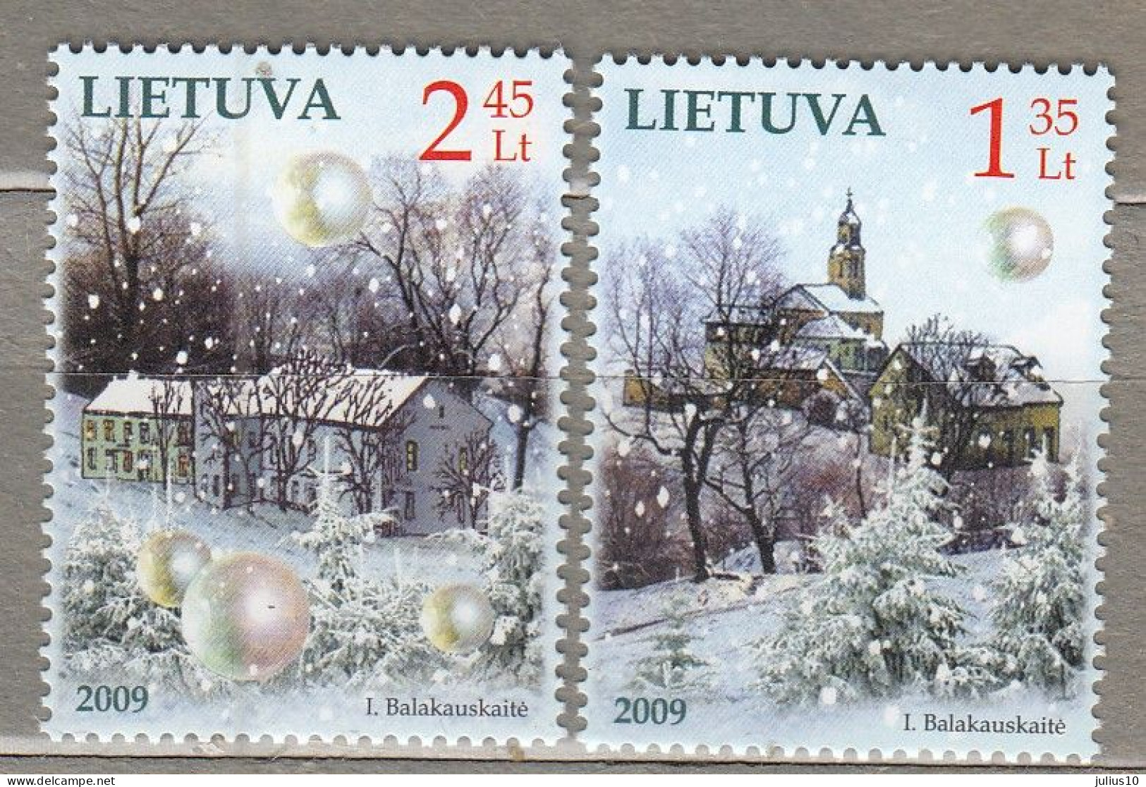 LITHUANIA 2009 Christmas MNH(**) Mi 1025-1026 #Lt914 - Lithuania