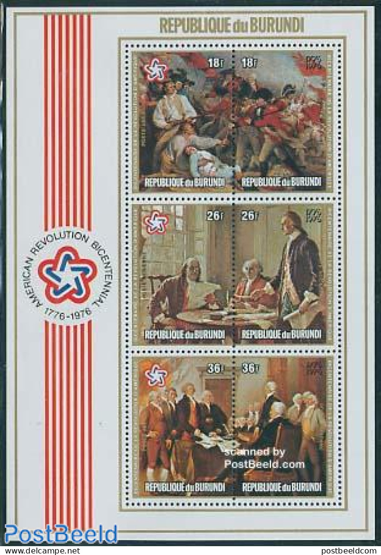 Burundi 1976 US Bicentenary S/s, Mint NH, History - American Presidents - US Bicentenary - Other & Unclassified