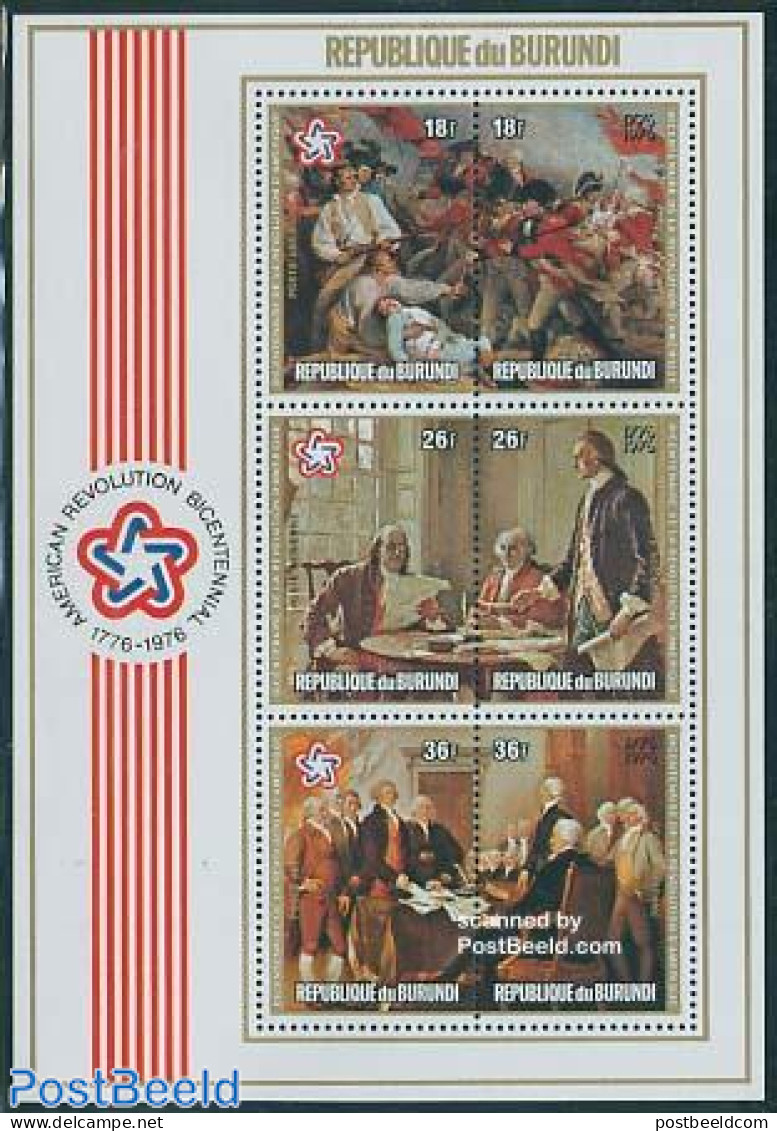 Burundi 1976 US Bicentenary S/s, Mint NH, History - American Presidents - US Bicentenary - Andere & Zonder Classificatie