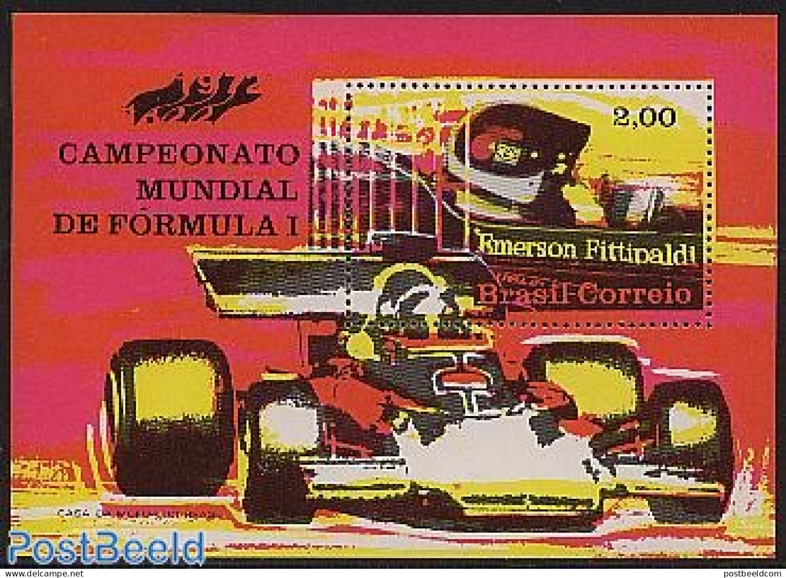 Brazil 1972 Formula-1 Championship S/s, Mint NH, Sport - Transport - Autosports - Sport (other And Mixed) - Automobiles - Unused Stamps