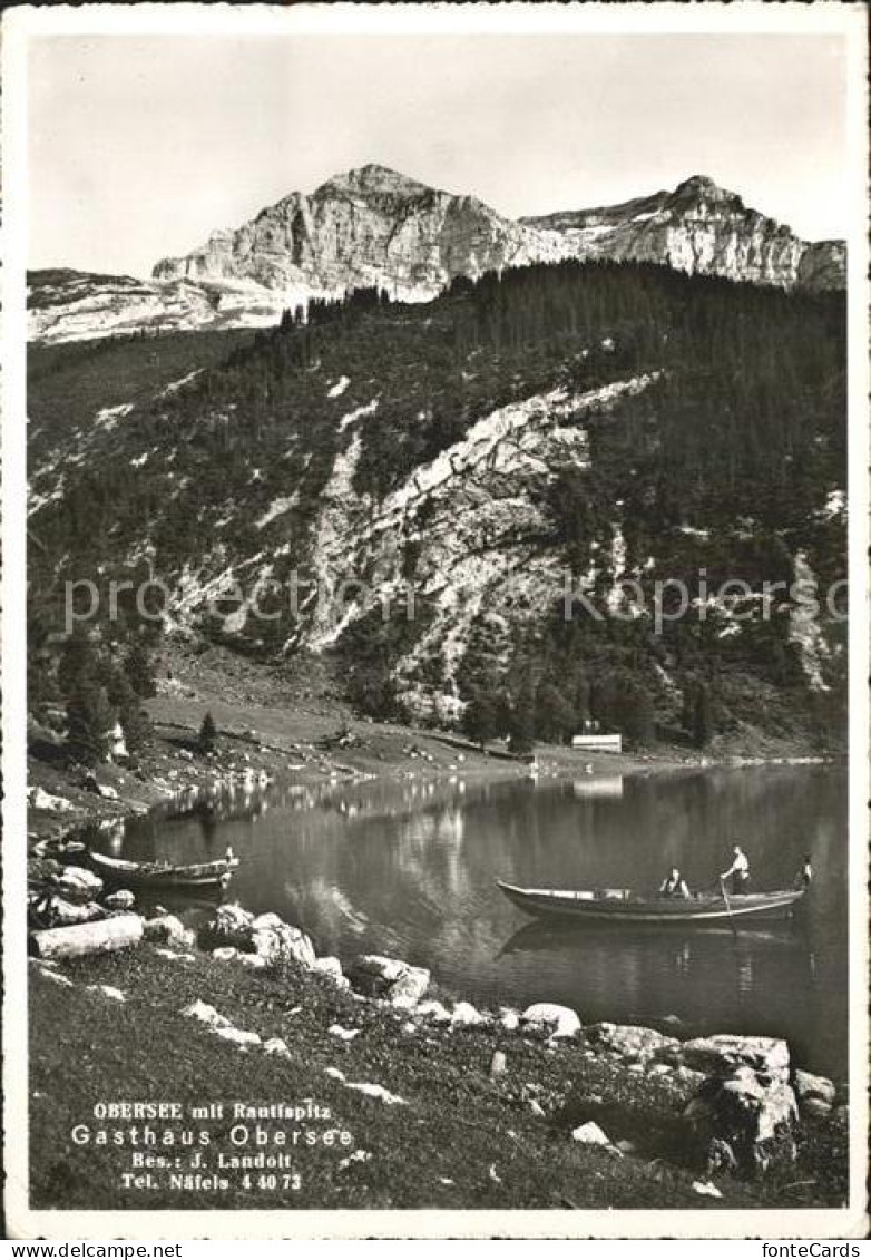 11631587 Naefels Obersee Bootsfahrt Bergsee Mit Rautispitz Berggasthaus Obersee  - Other & Unclassified