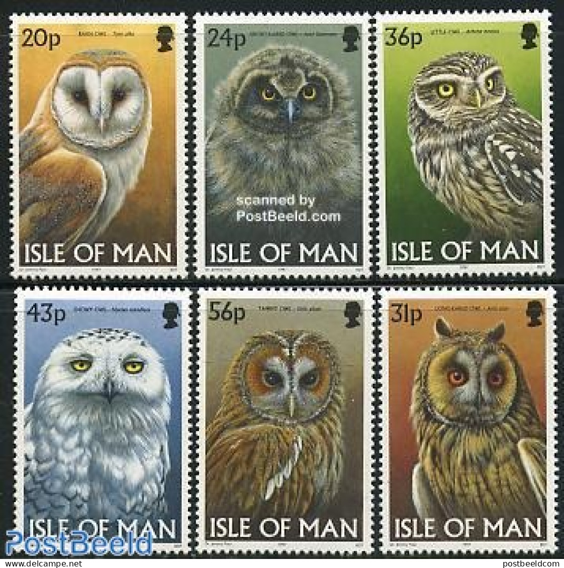 Isle Of Man 1997 Owls 6v, Mint NH, Nature - Birds - Birds Of Prey - Owls - Man (Insel)