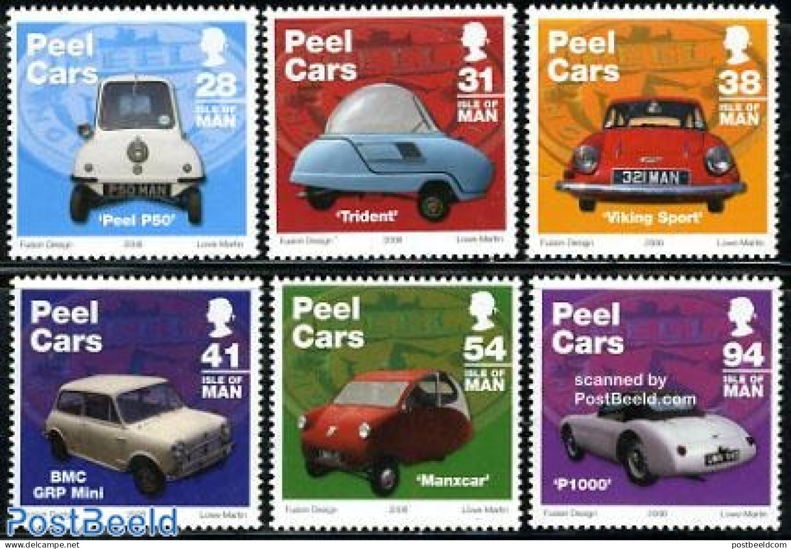 Isle Of Man 2006 Peel Cars 6v, Mint NH, Transport - Automobiles - Coches