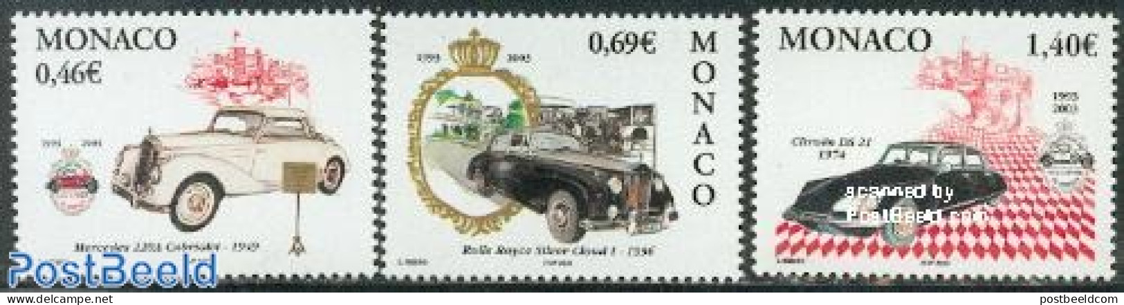 Monaco 2002 Automobiles 3v, Mint NH, Transport - Automobiles - Nuevos