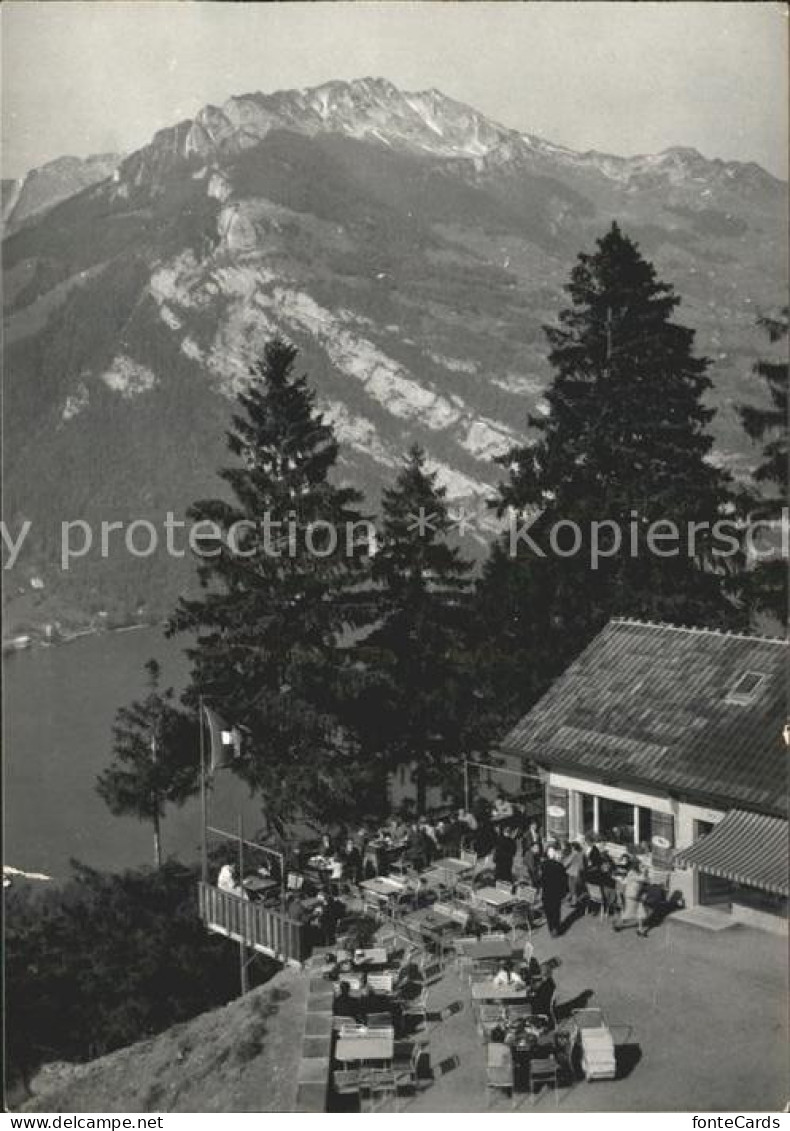 11631561 Filzbach Cafe Kerenzer Berghus Walensee Alpenpanorama Filzbach - Sonstige & Ohne Zuordnung