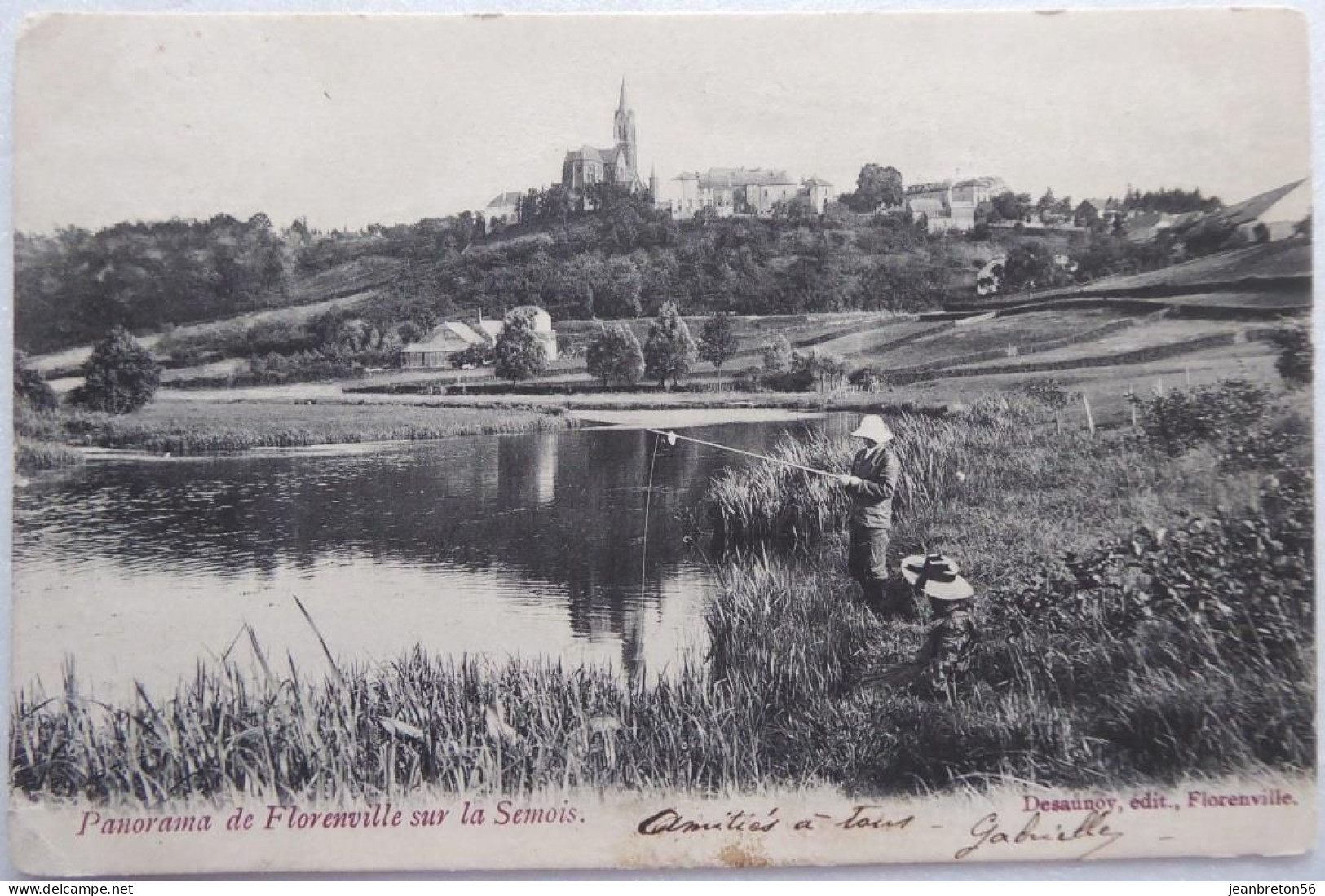 Panorama De Florenville Sur La Semois " Pêcheur"  - CPA 1907 - Otros & Sin Clasificación