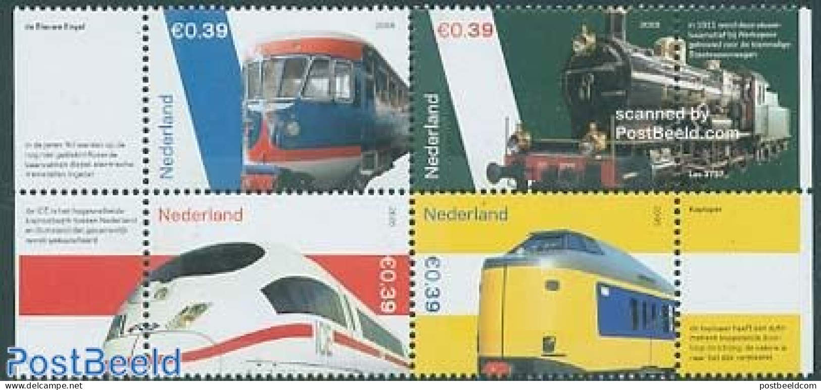 Netherlands 2005 Railways 4v+tabs [+], Mint NH, Transport - Railways - Nuovi