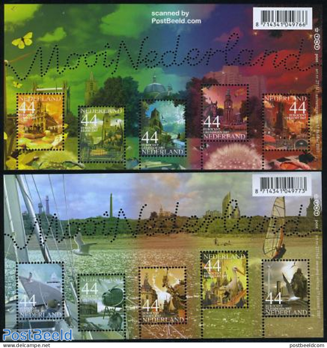 Netherlands 2007 Beautiful Holland 10v In 2 S/s, Mint NH, Health - Nature - Transport - Various - Food & Drink - Anima.. - Nuovi