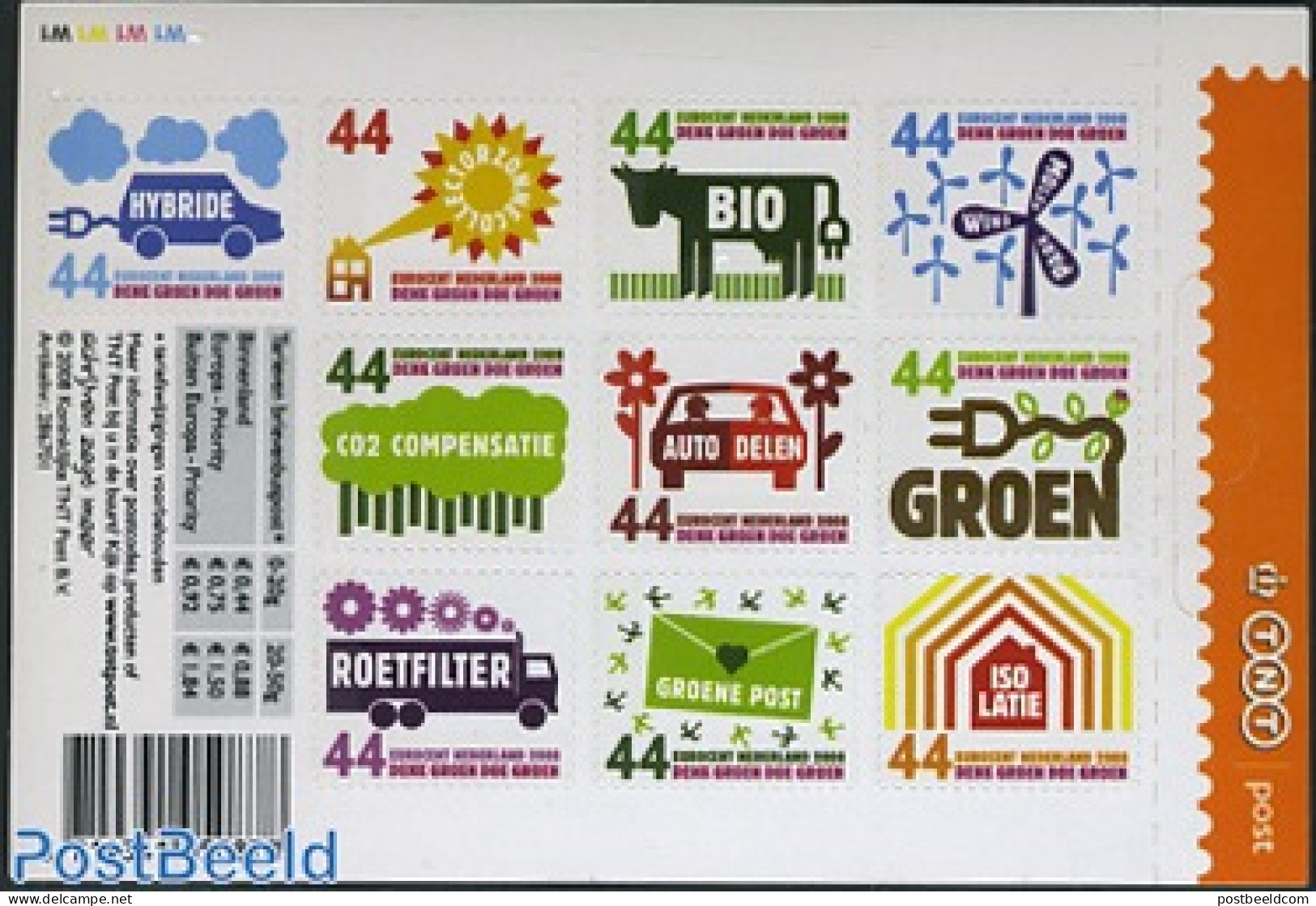 Netherlands 2008 Think Green, Act Green 10v S-a, Mint NH, Nature - Science - Transport - Various - Cattle - Environmen.. - Neufs