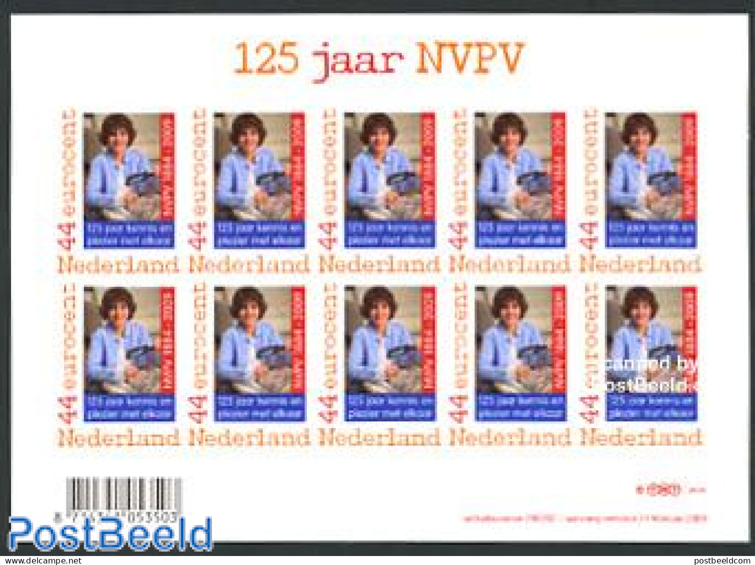 Netherlands 2009 Frams Stamp M/s S-a, 125 Years NVPV, Mint NH, Philately - Nuovi