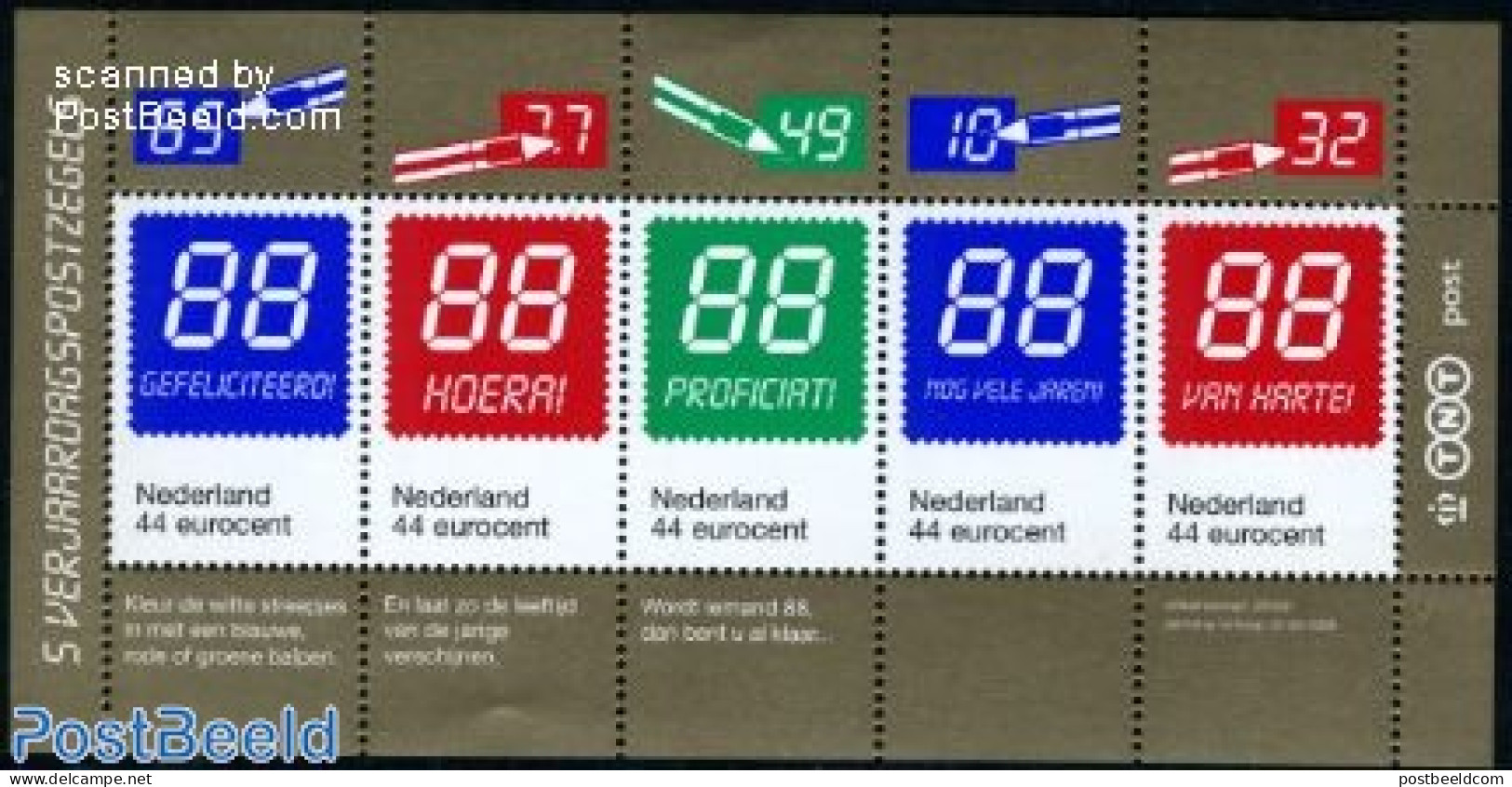 Netherlands 2009 Birthday Stamps 5v M/s, Mint NH - Nuovi