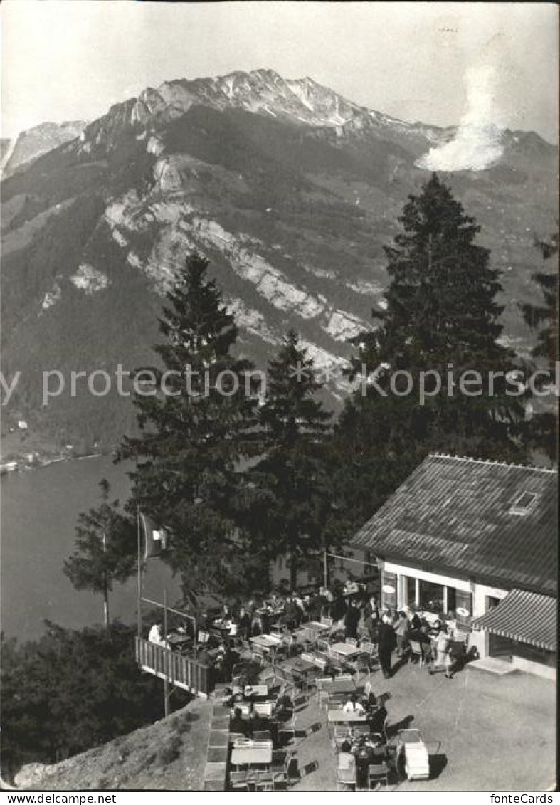 11631546 Filzbach Cafe Kerenzer Berghus Walensee Alpenpanorama Filzbach - Andere & Zonder Classificatie