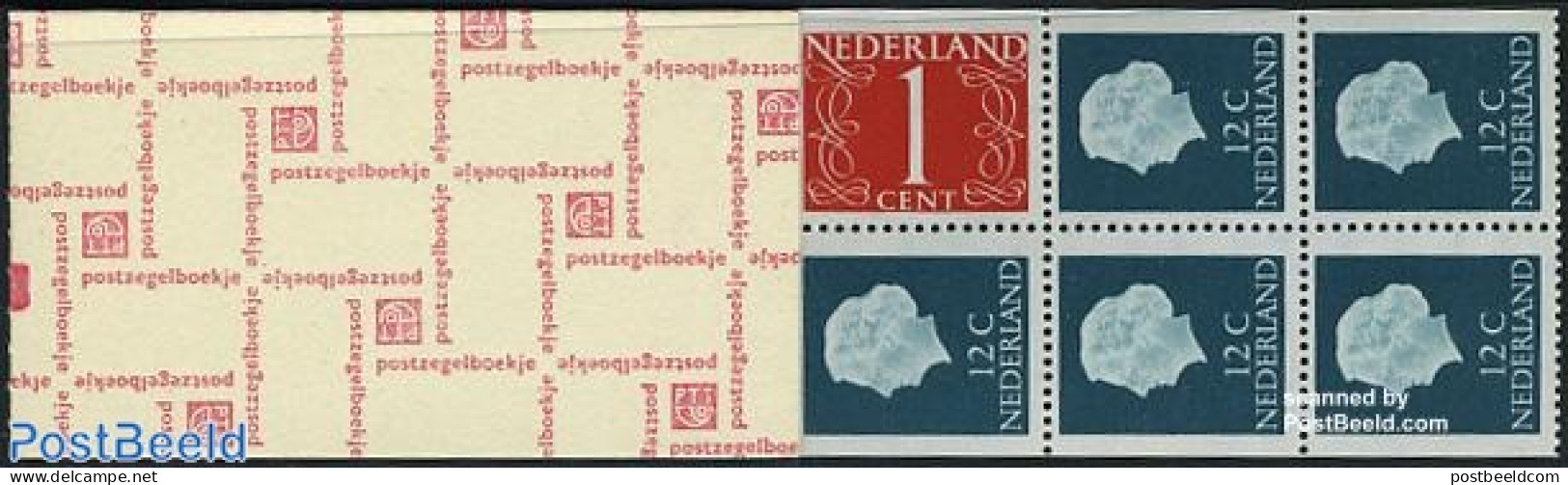 Netherlands 1969 4x1c+8x12c Booklet With Counter Block, Postgiro Ge, Mint NH - Nuovi