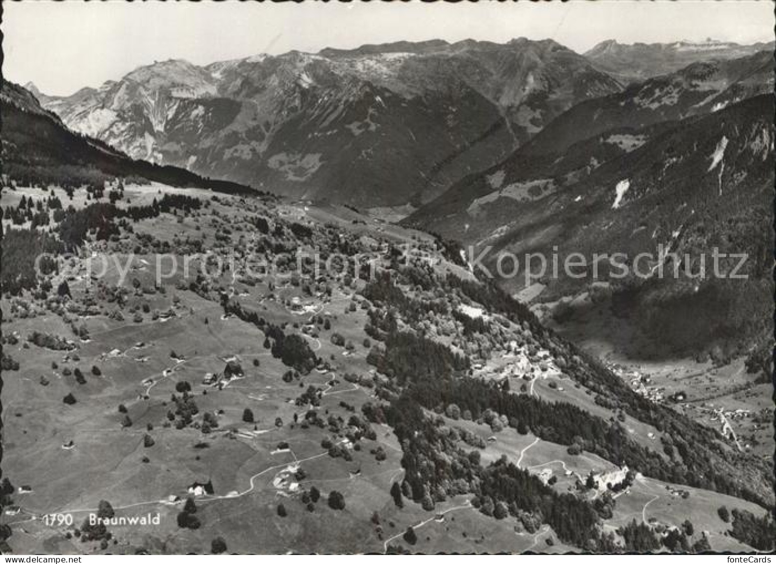 11631544 Braunwald GL Panorama Mit Alpen Braunwald - Other & Unclassified