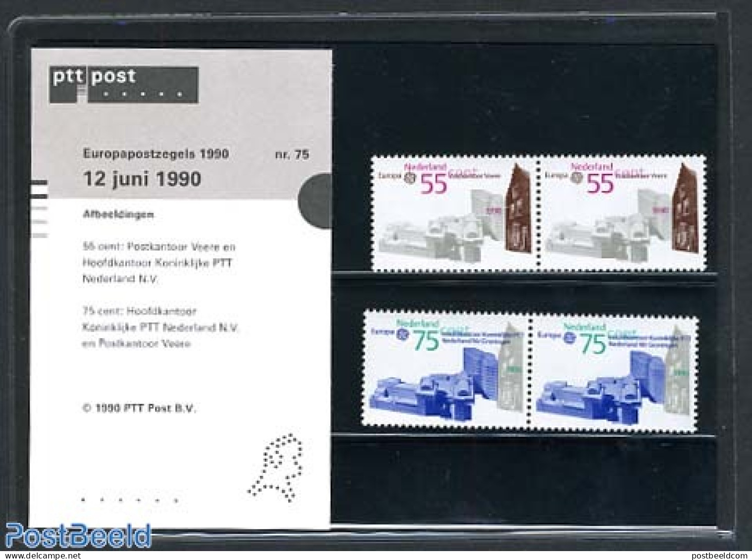 Netherlands 1990 Europa, Post Offices Presentation Pack 75, Mint NH - Nuovi