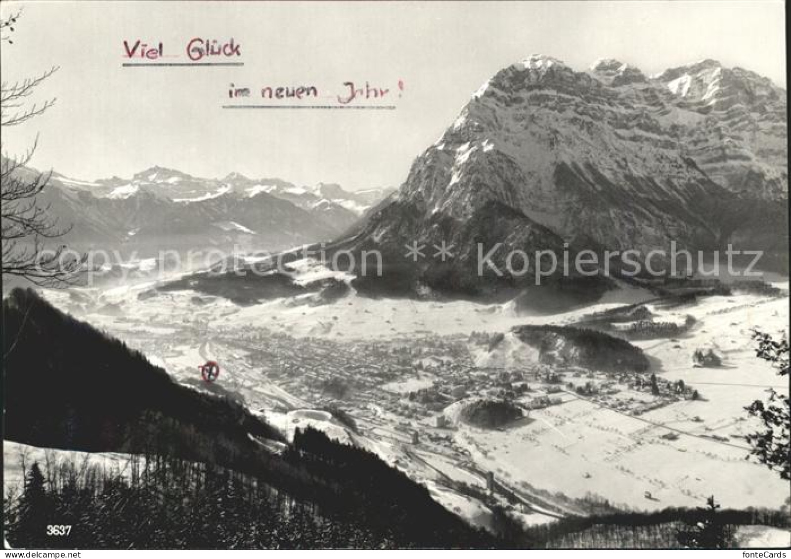 11631541 Glarus GL Panorama Mit Glaernischkette Glarus - Andere & Zonder Classificatie