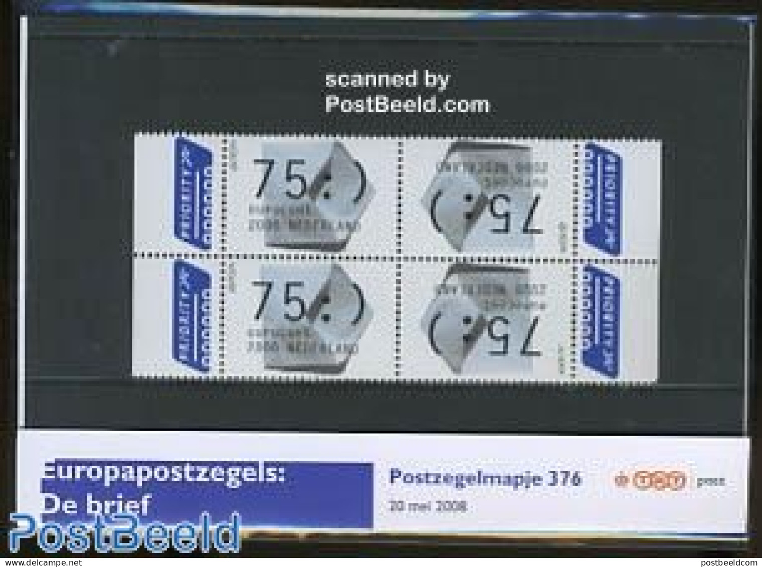 Netherlands 2008 Europa, The Letter Presentation Pack 376, Mint NH, History - Europa (cept) - Post - Unused Stamps