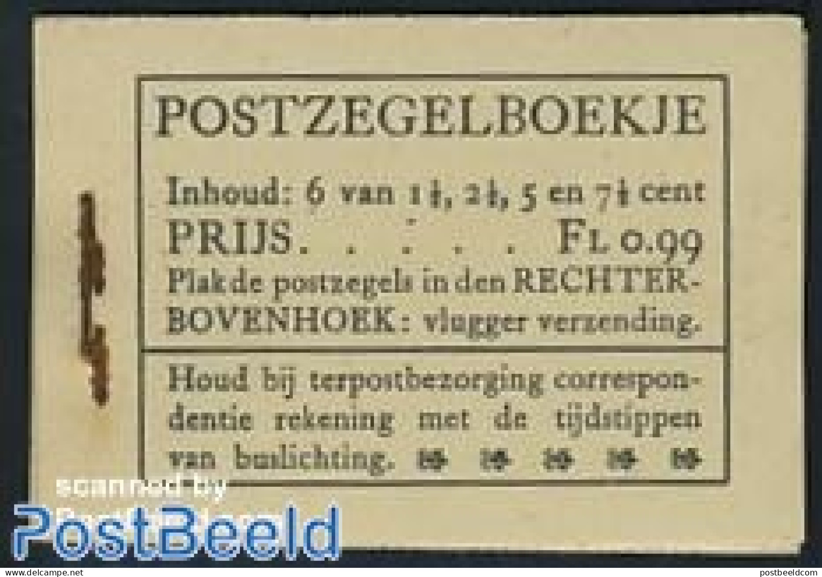 Netherlands 1941 Definitives Booklet, Mint NH, Stamp Booklets - Libretti