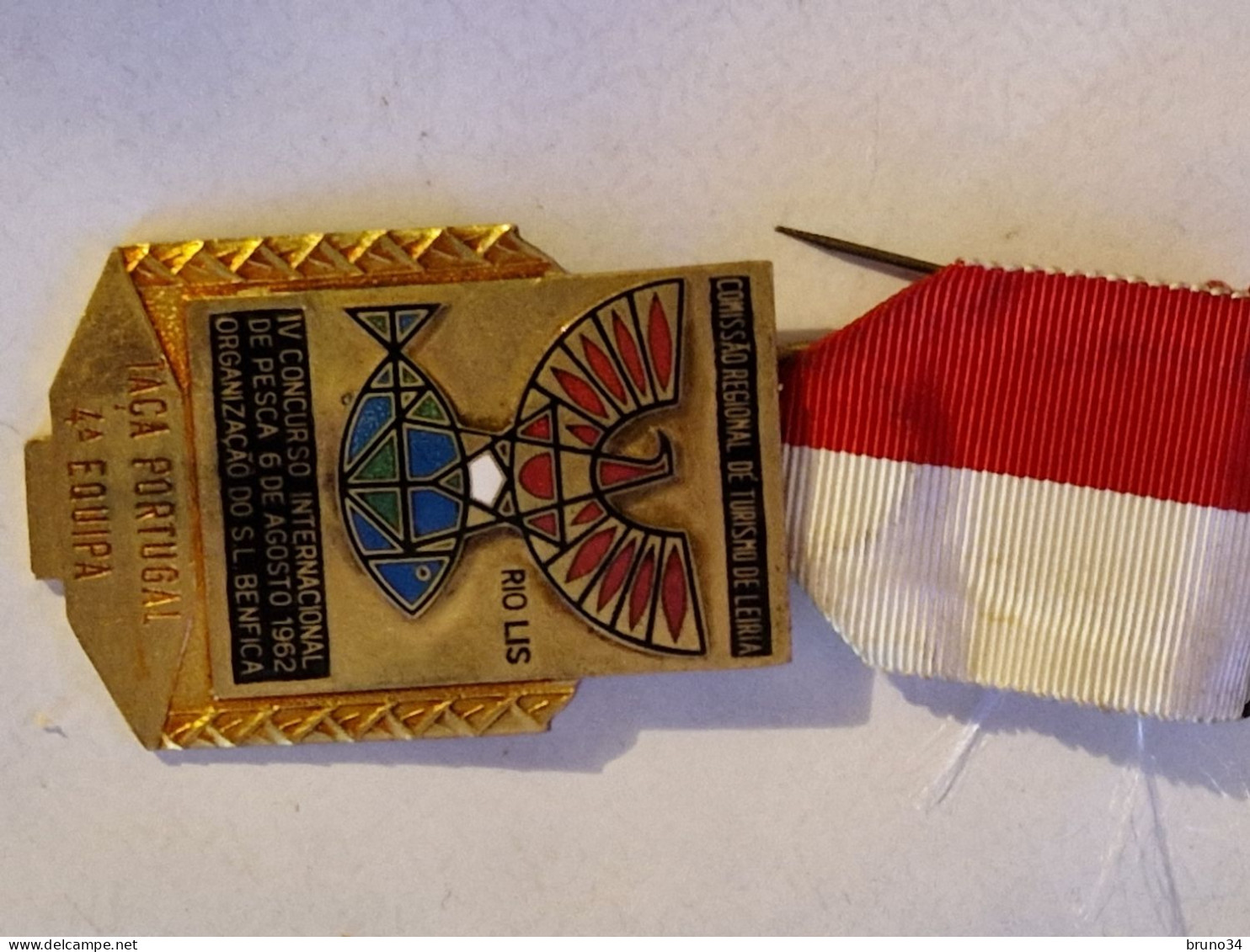 Médaille Concours De Pêche International 1962  Portugal - Pêche