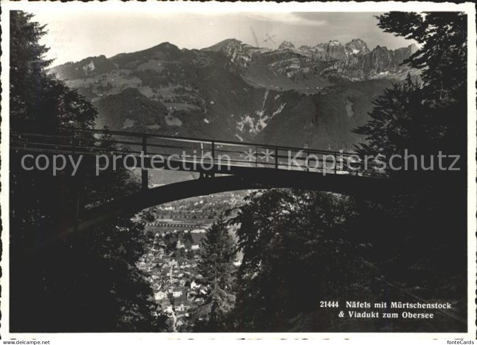 11631529 Naefels Panorama Mit Muertschenstock Viadukt Zum Obersee Naefels - Altri & Non Classificati