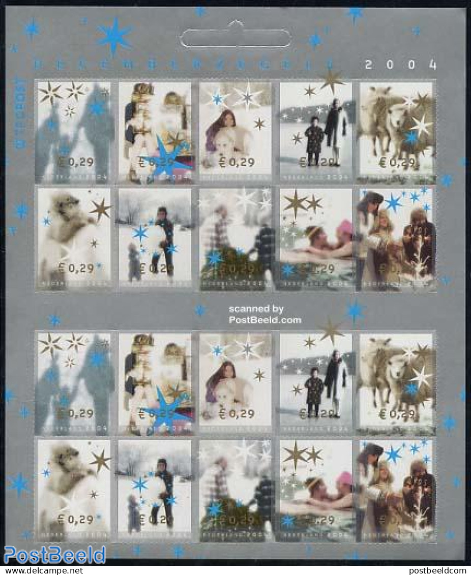Netherlands 2004 Christmas M/s, Mint NH, Nature - Religion - Cattle - Dogs - Christmas - Nuovi