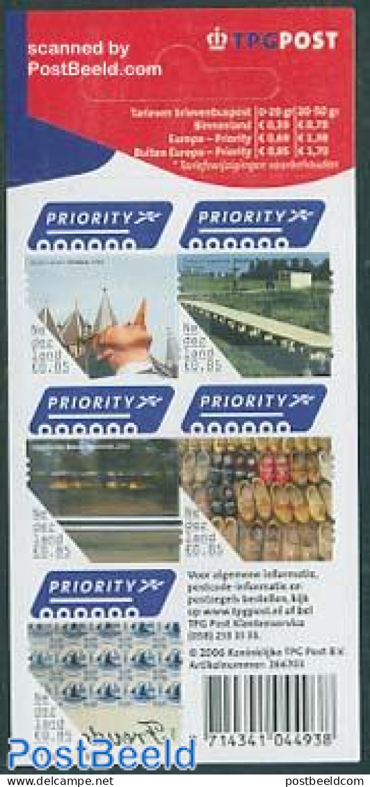 Netherlands 2006 Dutch Views & Art 5v S-a On Foil Sheet, Mint NH, Transport - Various - Stamp Booklets - Railways - Sh.. - Ungebraucht